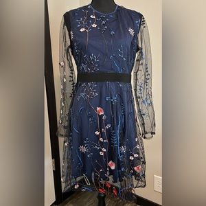 Blue floral dress